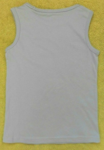 *NEW* Tu x3pk 1-1.5yrs blue 100% cotton dinosaur/striped sleeveless vests unisex - Picture 4 of 11