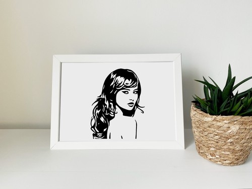 Beautiful Woman Vinyl Decal - Elegant and Classy Cut-out Sticker for your Laptop - Picture 8 of 12