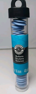 Buttons 40 Pieces Per Tube Loops & Threads 5/8 in  Color: TURQUOISE