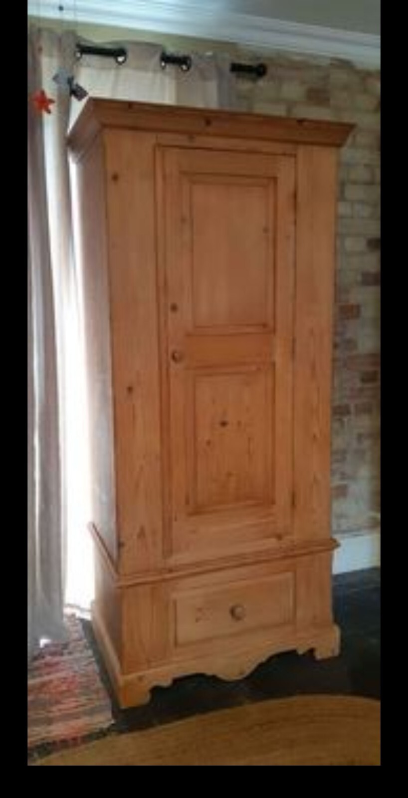 Solid pine single wardrobe eBay