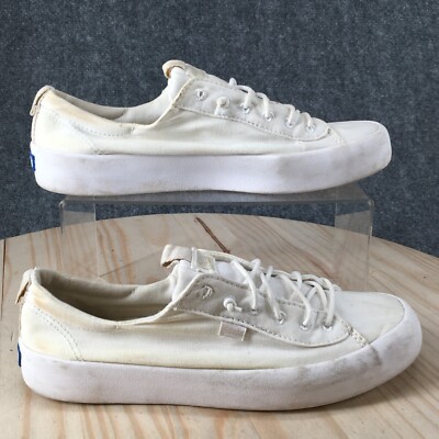 Keds Shoes Womens Kickback Casual Low Sneakers WF65484 White Fabric Lace  Up