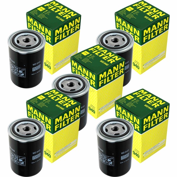 5X Mann-Filter ÖLfilter Filter Arbeitshydraulik WD 940 Oil-image