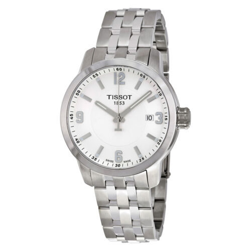 Tissot PRC 200 White Dial Stainless Steel Mens Watch T0554101101700 - Photo 1 sur 3