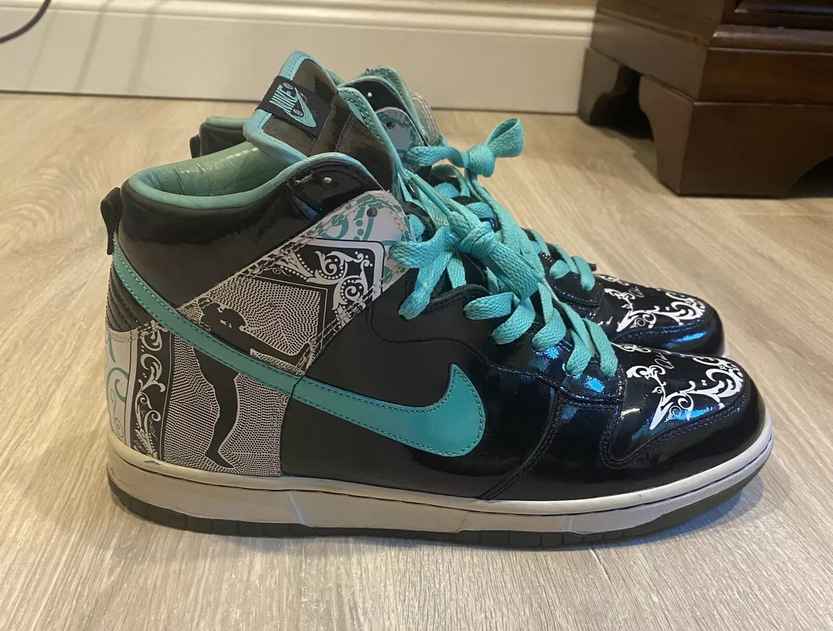 Nike Dunk High Dontrelle Willis Collection Royale 313599 041 nero bianco azzurro
