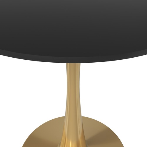 Bristol 24" Round Dining Table with MDF Wood Tabletop in Gold Steel - 第 10/28 張圖片
