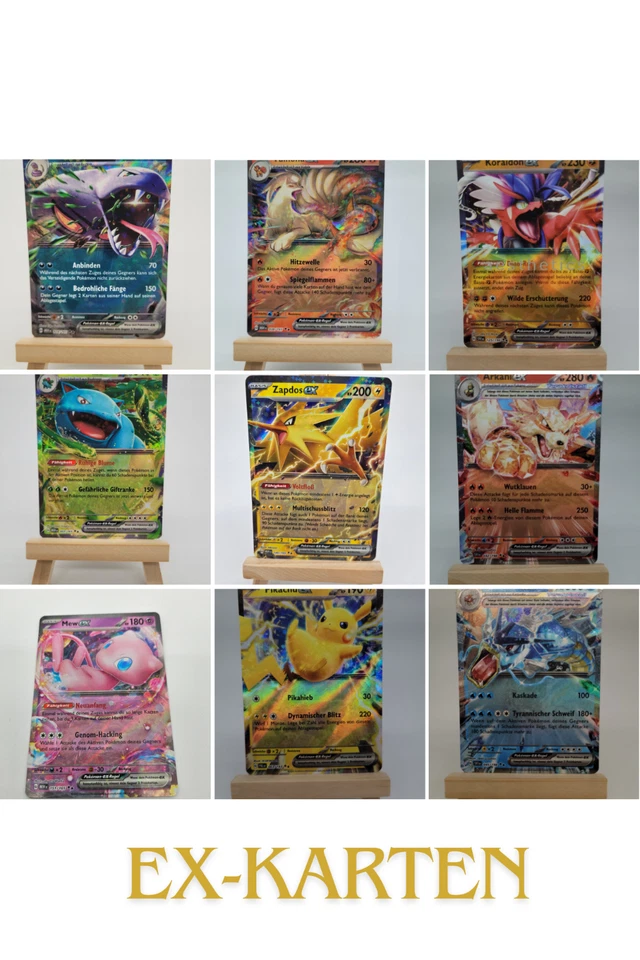 Pokemon Karten EX AUSWAHL Karmesin Purpur DEUTSCH Pikachu Mewtu Glurak Mew Evoli - Bild 2 von 4