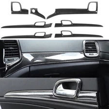 Center Console Dashboard  Panel /Door Handle Trim Bezels For Grand Cherokee 11+