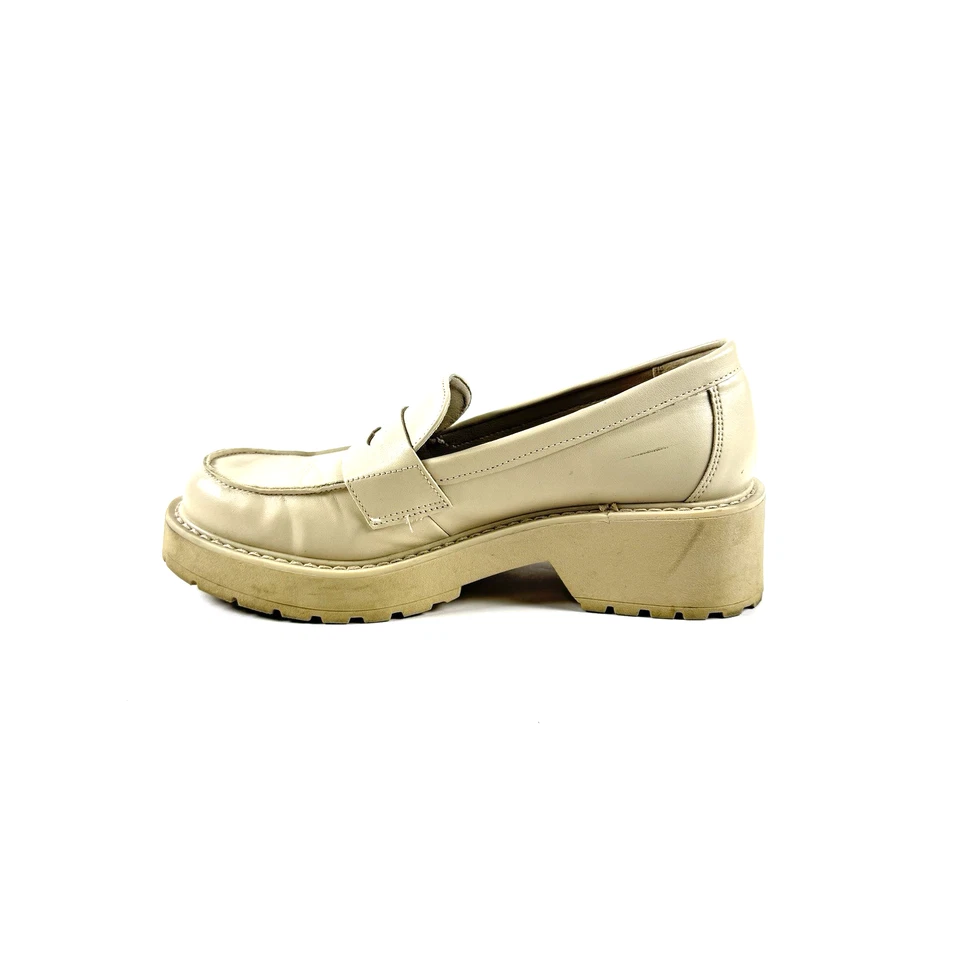 Zapatos Mocasines Madden Girl Mujer Crema Penny Keeper 1" Plataforma Sin Cordones 8 M Foto 3 de 4