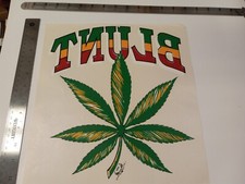 Vintage Original Bootleg Iron -On / Heat Transfer Blunt Weed Leaf 1990's