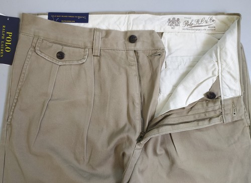 Polo Ralph Lauren Whitman Relaxed Fit Pleated Trouse WORLDWIDE SHIPPING FTP 0085 - Picture 5 of 12