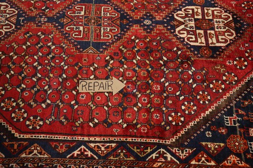 Alfombra de área vintage geométrica Abadeh tradicional tribal anudada a mano tamaño habitación 6x9 - Imagen 16 de 24