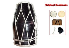 Indian Professional Rope Dholak Drum | Nut Bolt Tunable Folk Musical Instrument