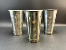 Lot of 3 Vtg Stainless Steel Milkshake Malt Mixer 18-8 Cup Vollrath  48070 54820