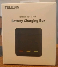 Telesin Battery Charger For Gopro Hero 12 Hero 11 Hero 10 Hero 9, Triple Usb