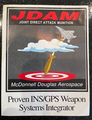 1990s JDAM Joint Direct Attack Munition Sticker McDonnell Douglas Aerospace