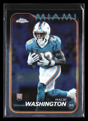 Malik Washington 2024 Topps Chrome ROOKIE RC #254 Miami Dolphins *194
