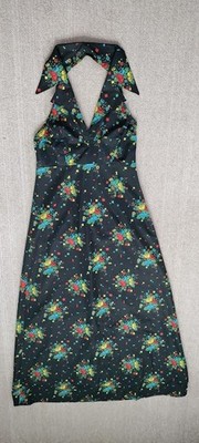 Damen-Sommerkleid, rückenfrei, spitzer Kragen, sehr schmaler Schnitt