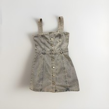 forever 21 Women’s Light Wash Denim Mini dress Jumper Size medium 31 ins