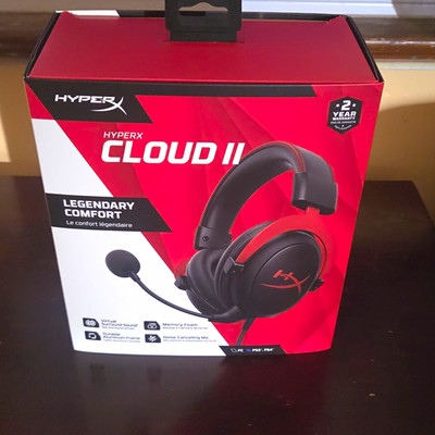 HyperX Cloud II Wired Over-Ear Gaming Headset Surround Sound 3.5mm Boom Mic