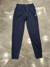 Alo Yoga Women's Size XS Muse Sweatpants Relaxed Fit Rib-Knit Jogger Blue