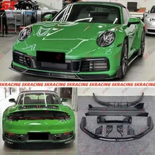 Front Rear Bumper Lip Side Skirts Body Kits Fits Porsche Targa 911 992.1 Carbon