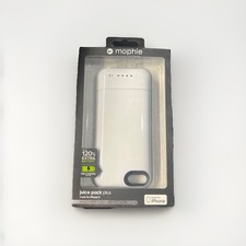 Mophie Juice Pack Plus Battery Case For iPhone 5/5s-White-120 Extra Battery-NEW