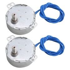 2 PCS AC 110V 4W 45rpm CCW/CW Direction Synchronous Motor 7mm Shaft Dia
