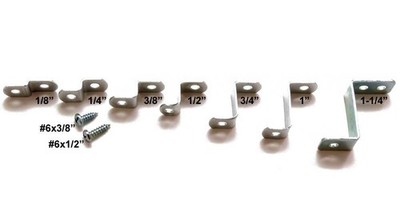 3/8 Depth --- Offset Mounting Canvas Z Clips For Picture Framing -- #6 X...