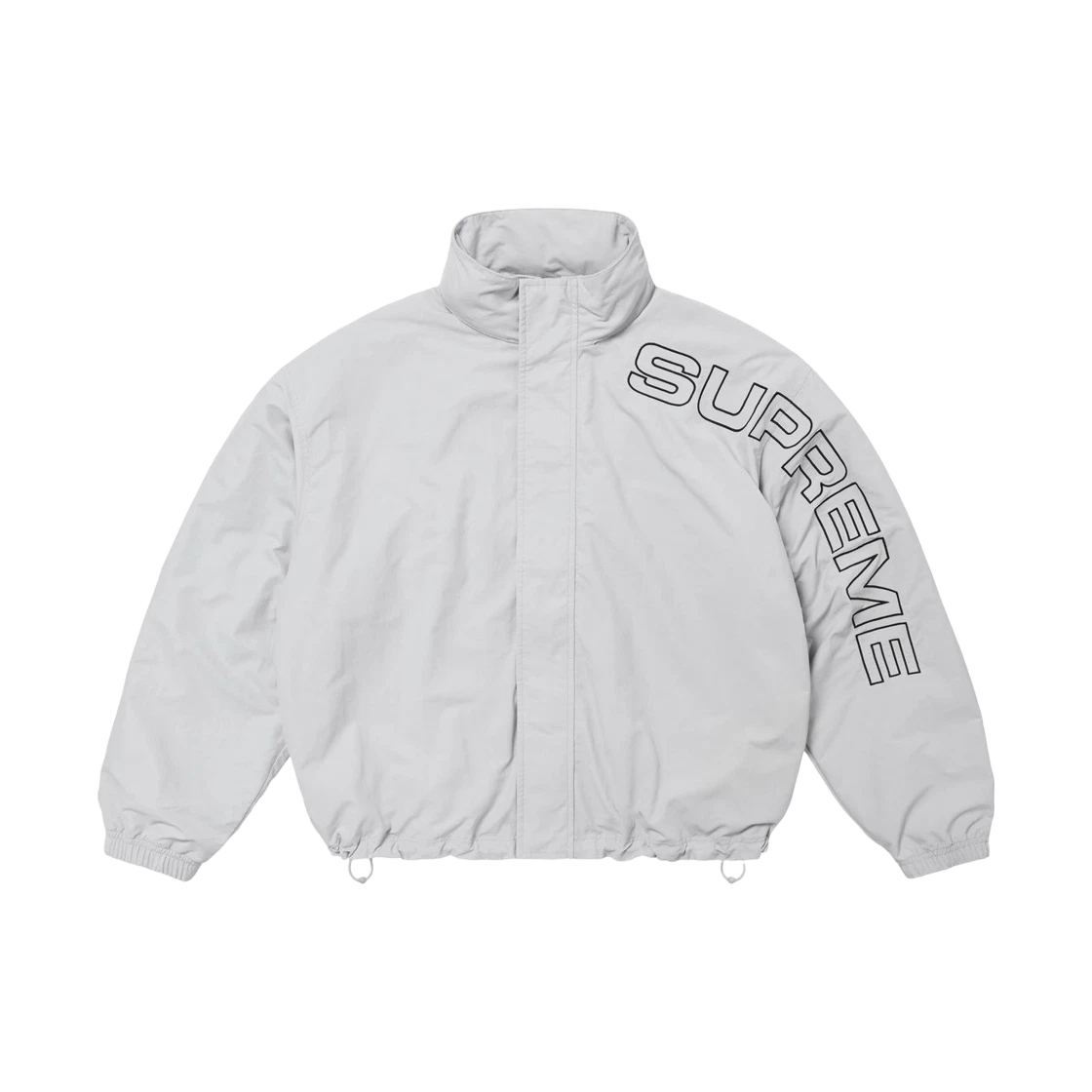 Veste de survêtement brodée Supreme Spellout grise   24FW