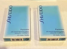Shiseido Pureness Oil Control Blotting Paper 100 sheets NIB - 2 brand new boxes