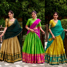 Indian Style Dola Chex Beautiful Lehenga Choli With Dupatta For Function Wear