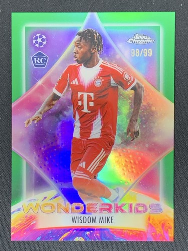 Wisdom Mike 2025-26 Topps Chrome UCC Wonderkids Green Refractor RC /99 #WK-18
