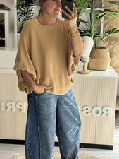 Oversized Feinstrick Poncho Pulli Strickpulli...