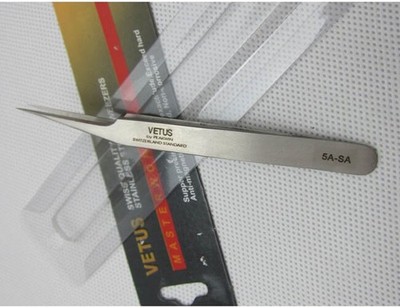 1 pcs  VETUS 5A-SA  Stainless steel pointed tweezers 125mm *cm