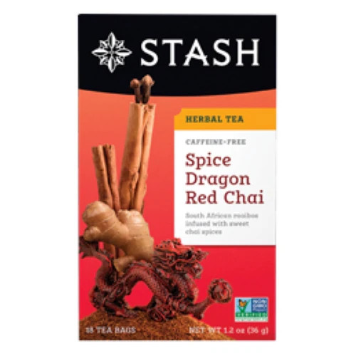 Spice Dragon Red Chai Tea Caffeine Free 18 Bags