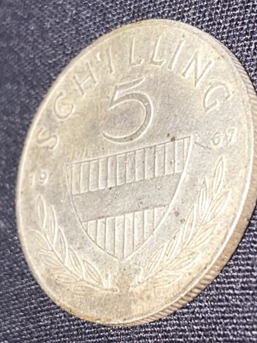 1967 Austria 5 Schilling World Coin - Picture 5 of 11