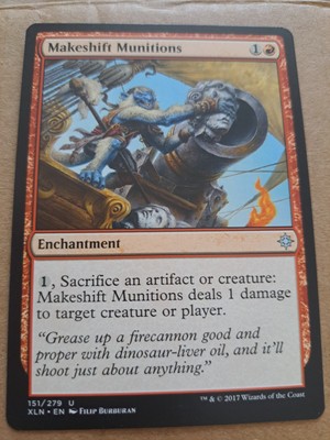 Magic The Gathering IXALAN MAKESHIFT MUNITIONS red card MTG