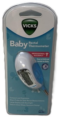 Vicks V934 Baby Rectal Thermometer 10 Second Reading Professional Accuracy