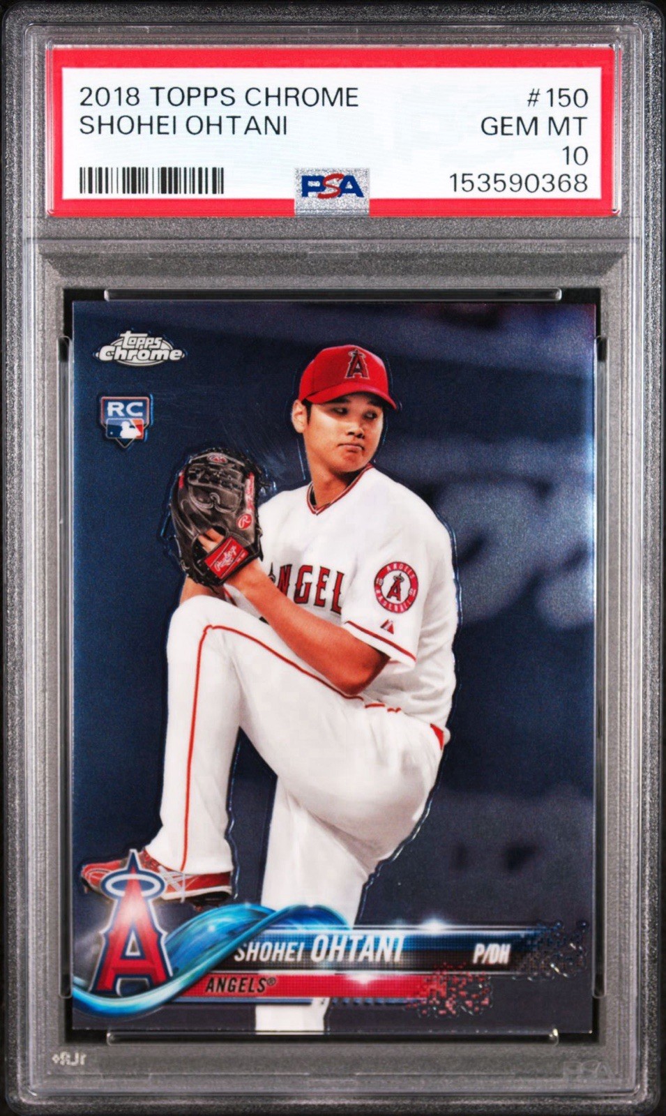 2018 Topps Chrome Shohei Ohtani Rookie #150 PSA 10