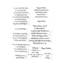 Arbuya Birthday Sentiment Clear Stamps for Card Making and Journaling,Verse S...