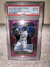 2022 Panini Prizm Draft Picks - Spencer Jones Auto #PDP25 Neon Pink Velocity!