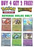 Pokemon MEGA EVOLUTION Reverse Holo Only S&V (BUY 4 GET 2 FREE!) You Pick/Choose