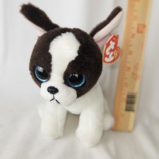 Ty Beanie Boos 8" PORTIA Boston Terrier Dog Plush Animal VelveTy MWMTs 2020