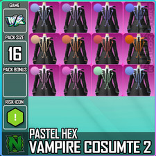 World Zero WZ - PAQUETE DE 16 - HEXÁGONO PASTEL - DISFRAZ DE VAMPIRO #2