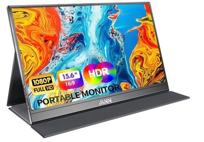 MNN 15.6inch FHD 1080P USB C HDMI Gaming Ultra-Slim Portable Monitor