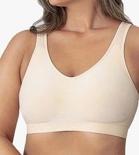 Truekind By Shapermint Women's Daily Comfort Wirefree Shaper Bra 4XL Beige S5