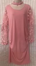 Maternity Sheer Lace Flower sleeve  Photoshoot Maxi Dress Size L