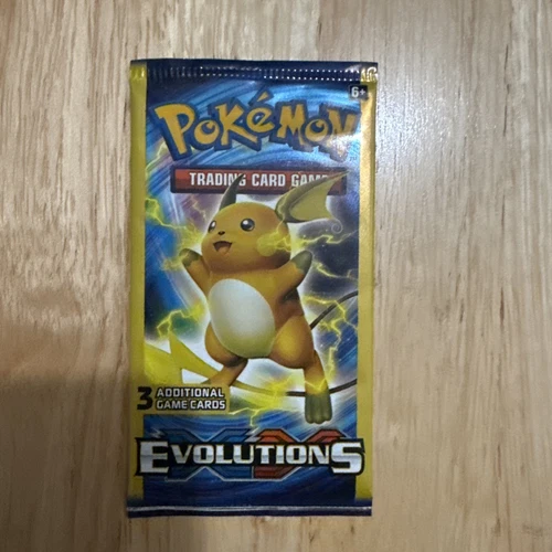 POKÉMON XY EVOLUTIONS 3-CARD MINI BOOSTER PACK RAICHU PACK ART NEW/SEALED QTY