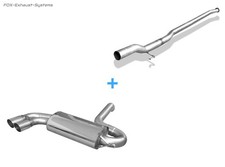  Edelstahl Racing-Komplettanlage ab Kat Ø76mm Audi Urquattro 2x76mm scharf