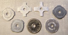 Very Rare Vintage Metal 45 RPM Record Adapter Collection 7 Adapter Lot Lot A40 
